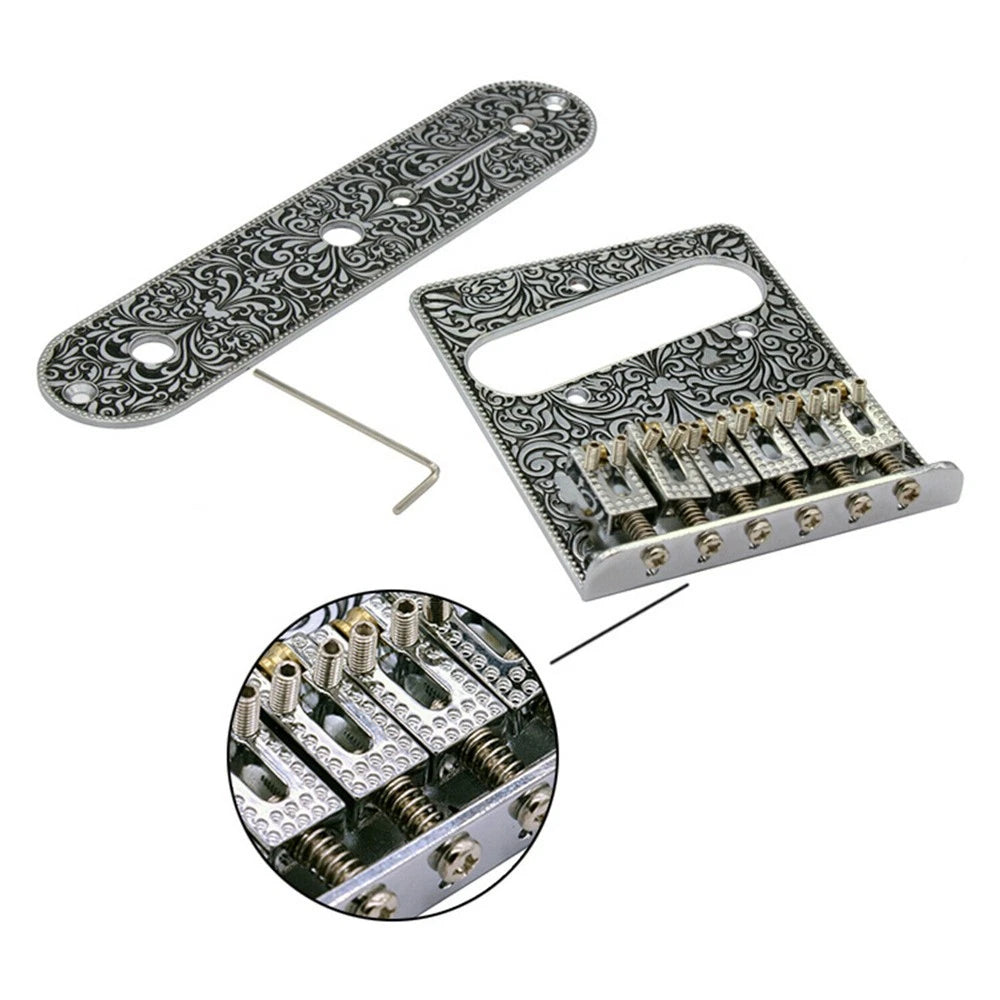 Professional 6 String Saddle Bridge Metal Pickup Plate For Tele