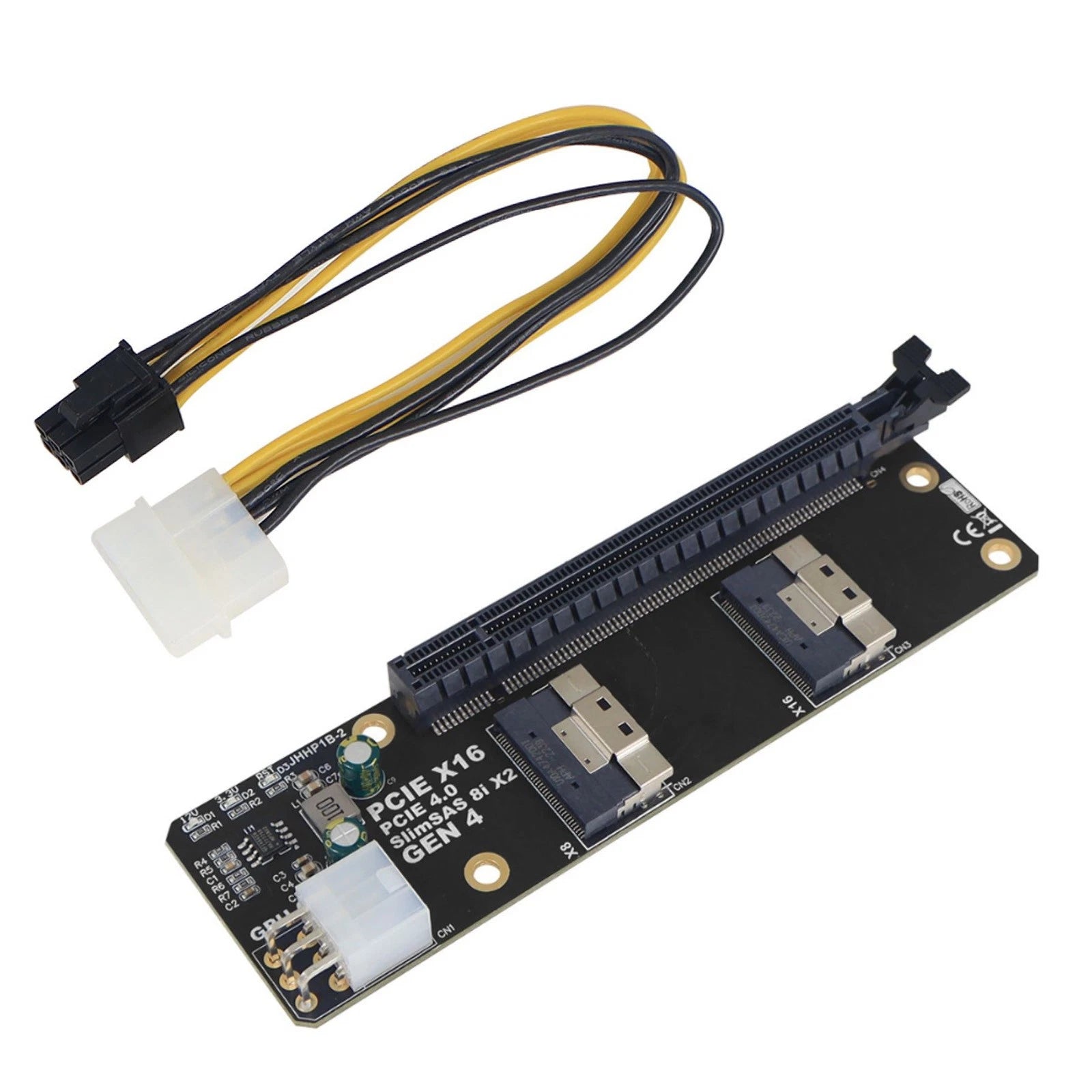 Slimsas 8i X2 To Pcie4.0 X16 Adapter Sff8654 Riser Card Gen4 Nvme