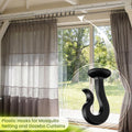 Pp Plastic Gazebo Curtain Hooks For Lightweight Fabrics - 50 100 Black