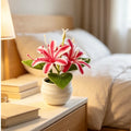 Tabletop Artificial Jasmine Flower With Spiral Base For Living Room