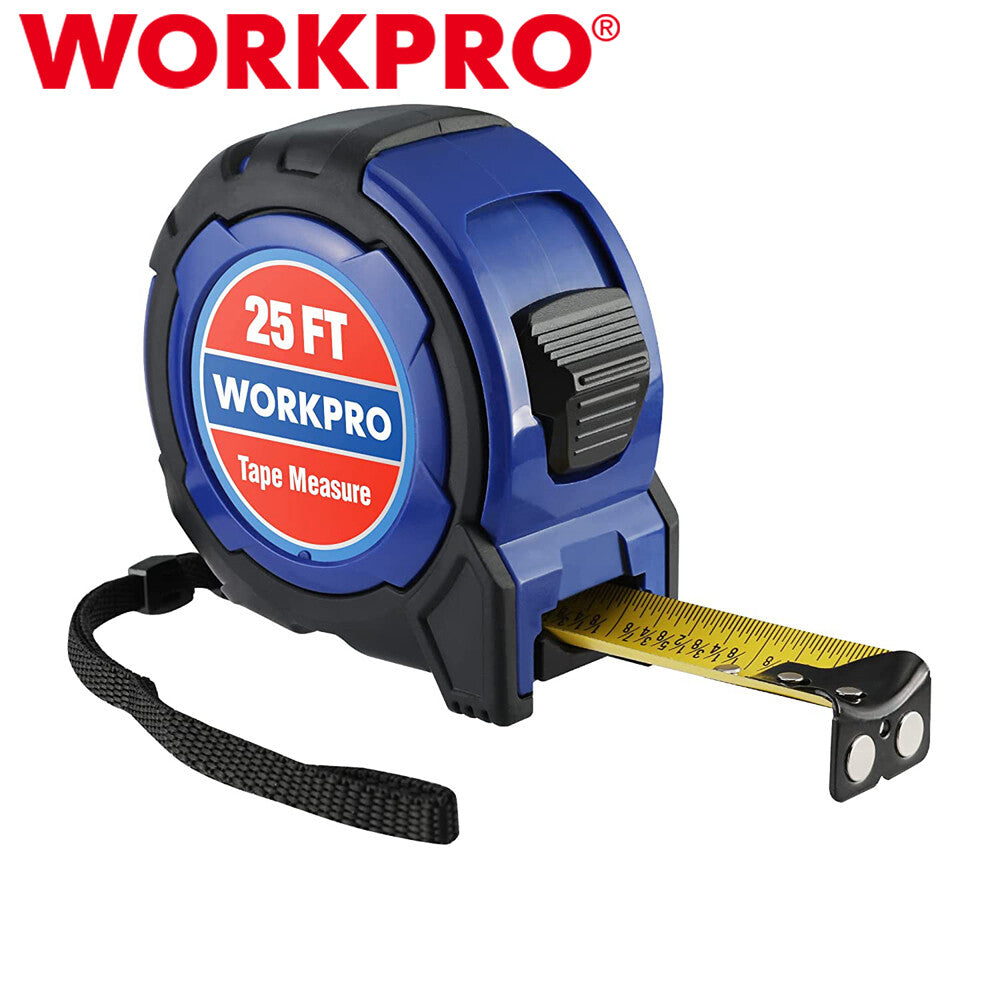 WORKPRO 25ft Tape Measure with Magnetic Hook by WORKPRO