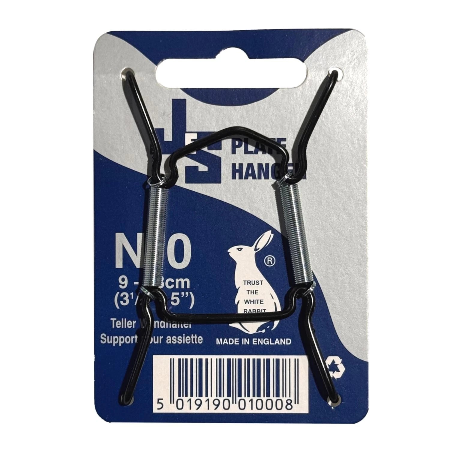 Jes Hanging Plate Wire Black No 0 (3 1/2"-5")