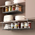 Space Saving Adjustable Under Cabinet Hanging Shelf Metal Organizer