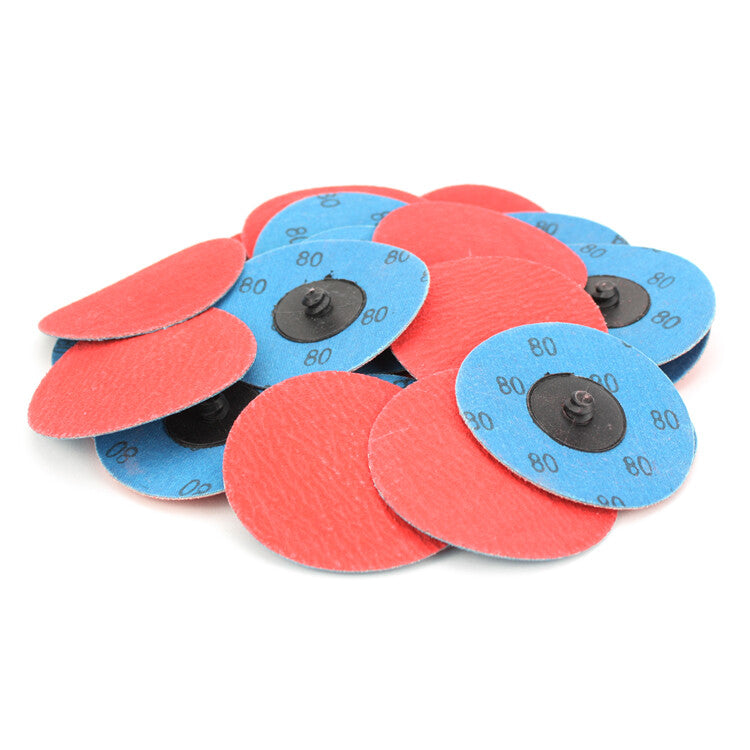 50 Pack - 3" Inch 80 Grit Ceramic Quick Change Sanding Discs Type R