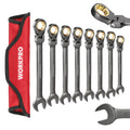 WORKPRO 8-Piece Flex-Head Ratcheting Wrench Set by WORKPRO