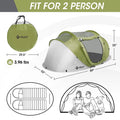 Villey 2 Persons Automatic Setup Pop Up Tent | Built Supply Co