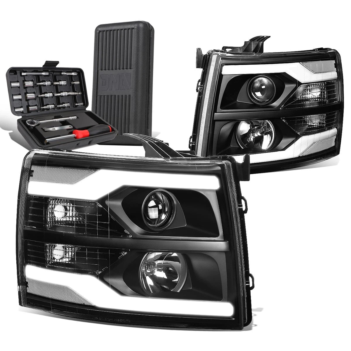 For 2007-2014 Silverado Dual Led Tube Projector | Built Supply Co