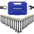 22-piece Ratcheting Wrench Set W/180° Flex Head, Anti-slip Tooth