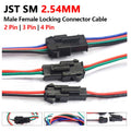 JST SM 2.54mm 2/3/4 Pin Plug Socket Connector