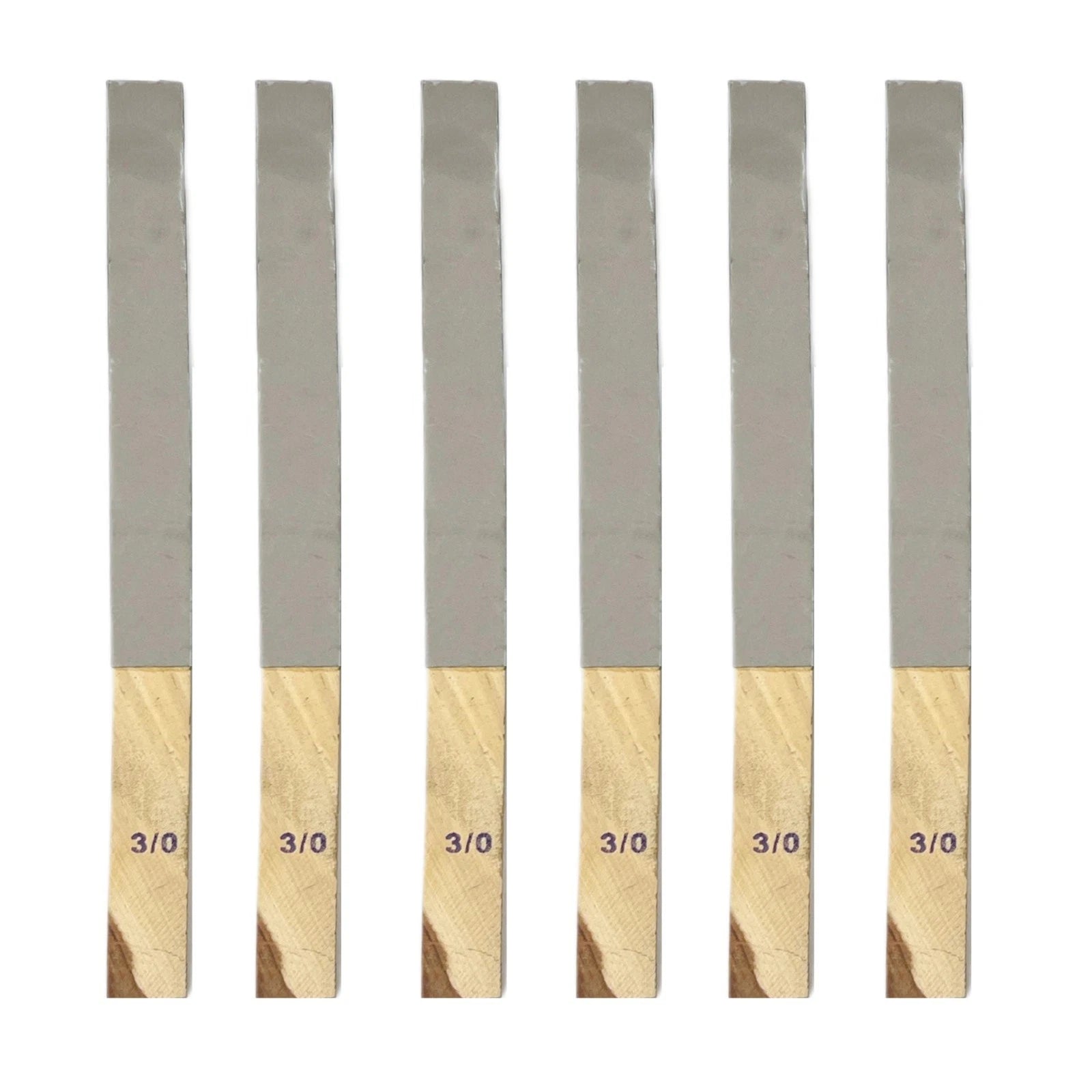 6 Pack 9-1/2" X 3/4" Grit 3/0 Polishing Paper Emery Sticks - Jewelry