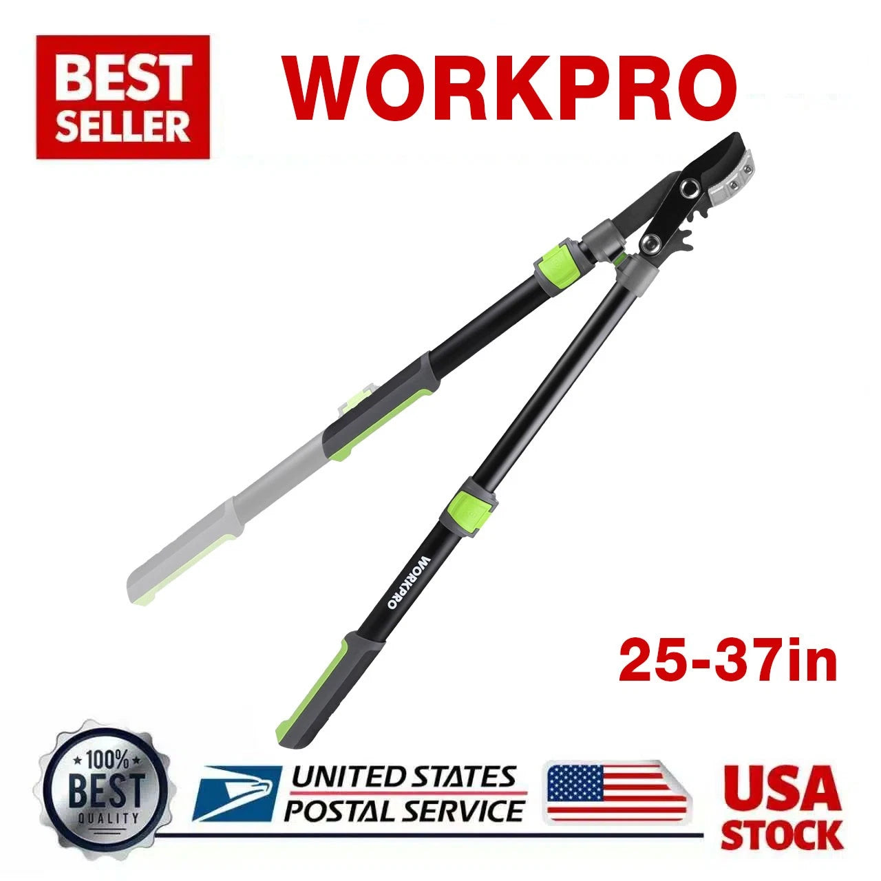 Workpro Share Extendable 25-37 Inch Lopper For Tree Trimming Branch