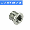Industrial Commercial Supplies Adapter Connector 1/2-28 Id To 5/8-24