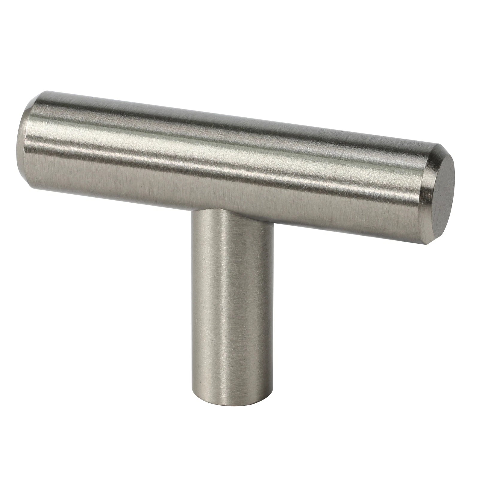 Rok 2" Brushed Nickel Euro Kitchen Cabinet Bar Style T Knob Pull