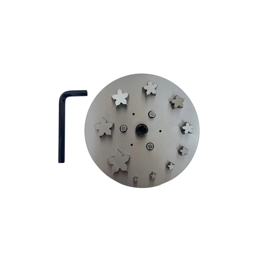 Disc Cutter 5 Petal Flower Shape With 10 Punches Size 3/16"-1 1/4"