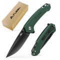 Flissa 3.2” Pocket Folding Knife D2 Blade G10 Handle Edc Knife