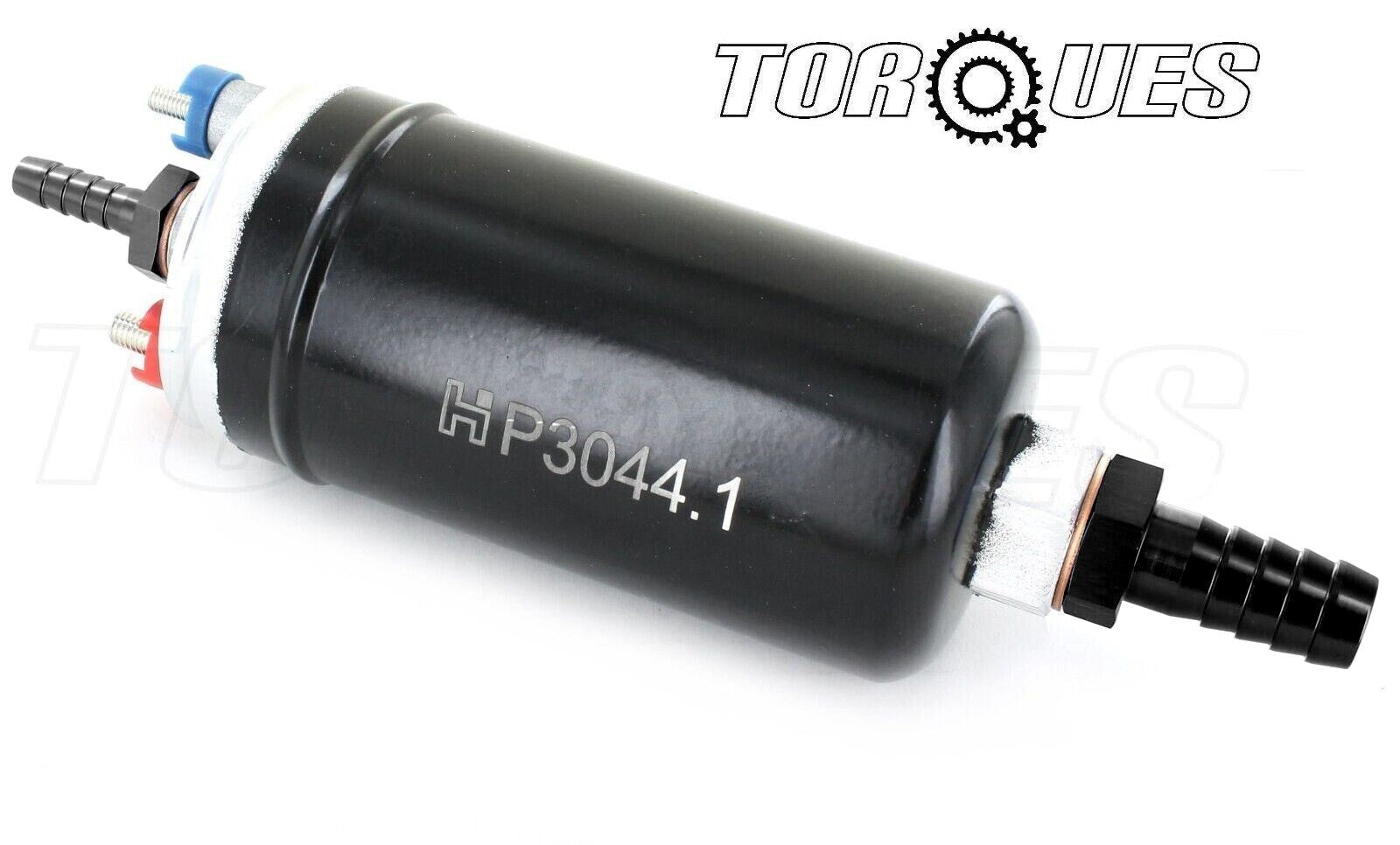 Sytec Hi OTP044 Fuel Pump With Barbed Black Adapters 8mm Outlet / 15mm