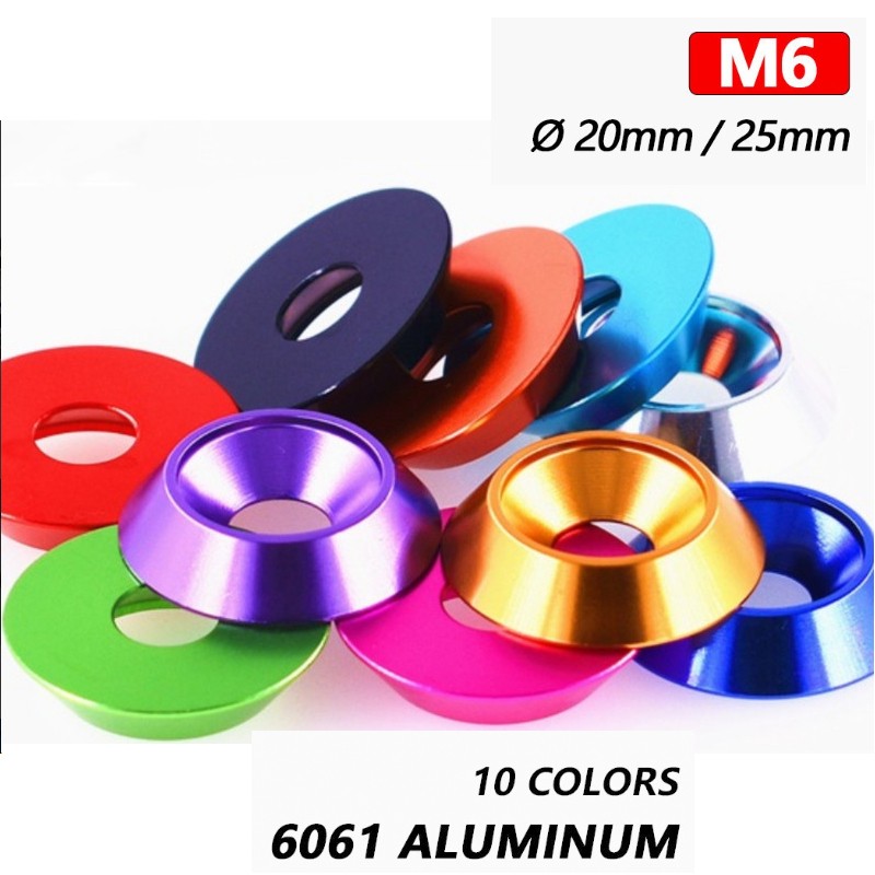Cup Washers for M6 Countersunk Screws