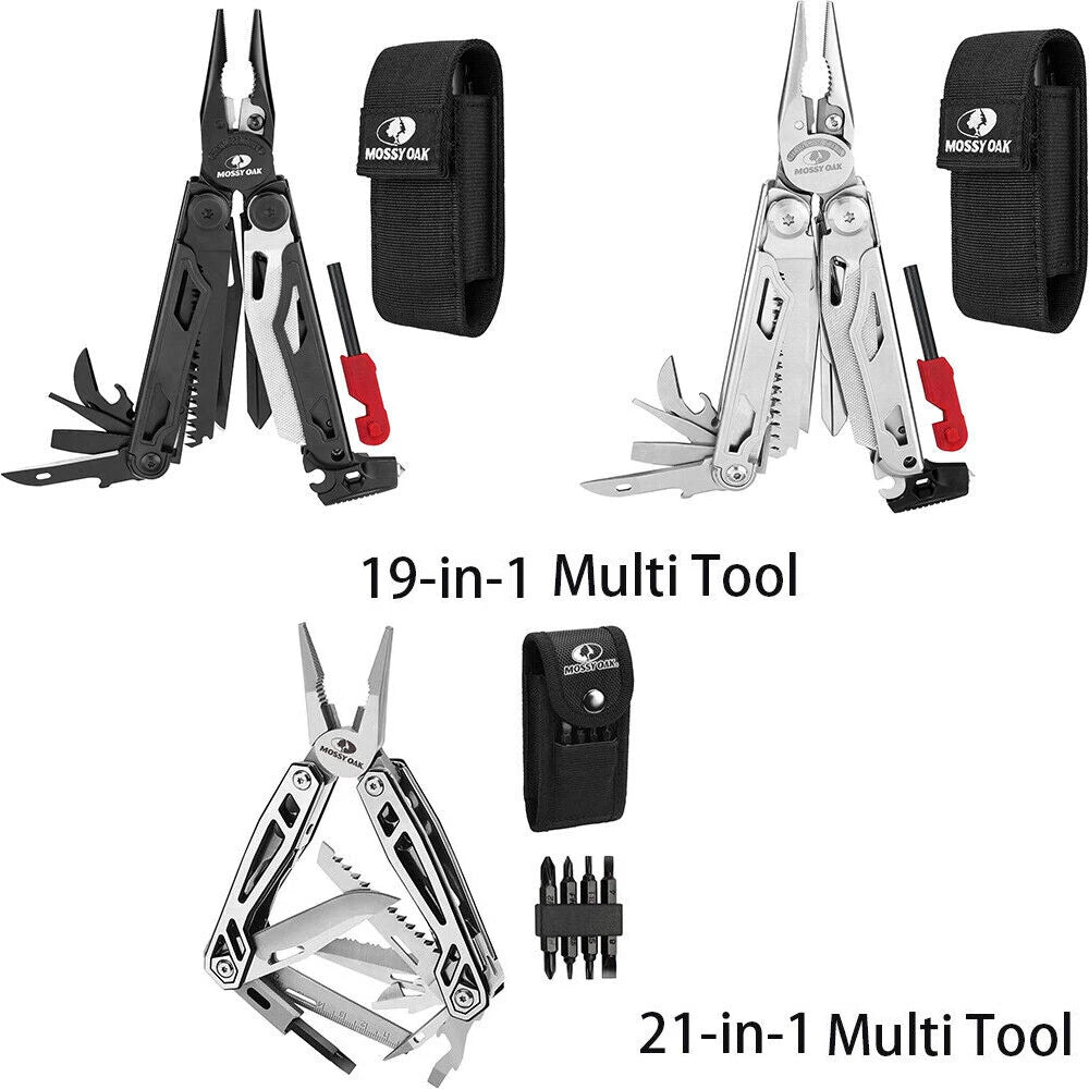 Mossy Oak 21-in-1/19-in-<wbr/>1 Multitool Stainless Steel Multitool