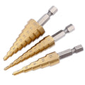 Step Drill Hss Steel Titanium Coated Stepped Drill Bit 1/4" Shank