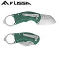 Flissa 4" Folding Pocket Knife Steel Edc Pocket Knife Bottle Opener