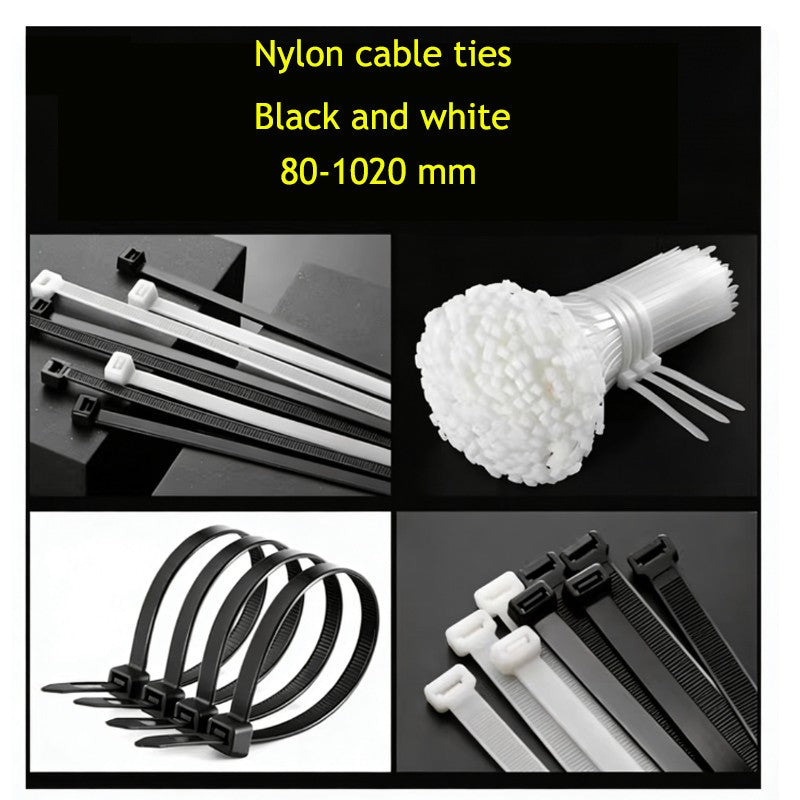 Black/White Zip Ties Heavy Duty Cable Ties