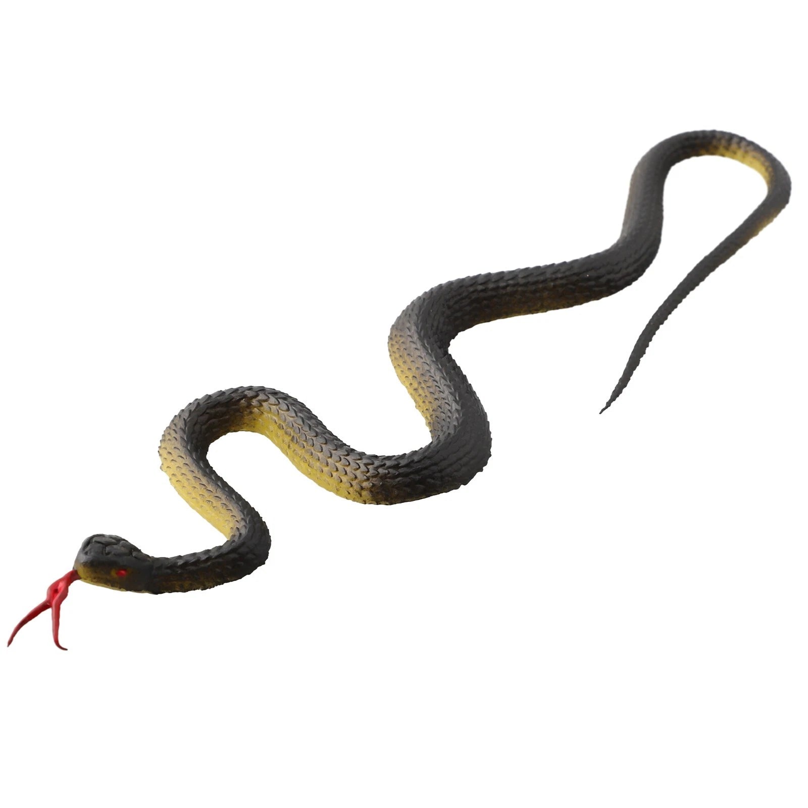 Funny Fake Rubber Snake Prank Toy Realistic Props 45cm Long Black