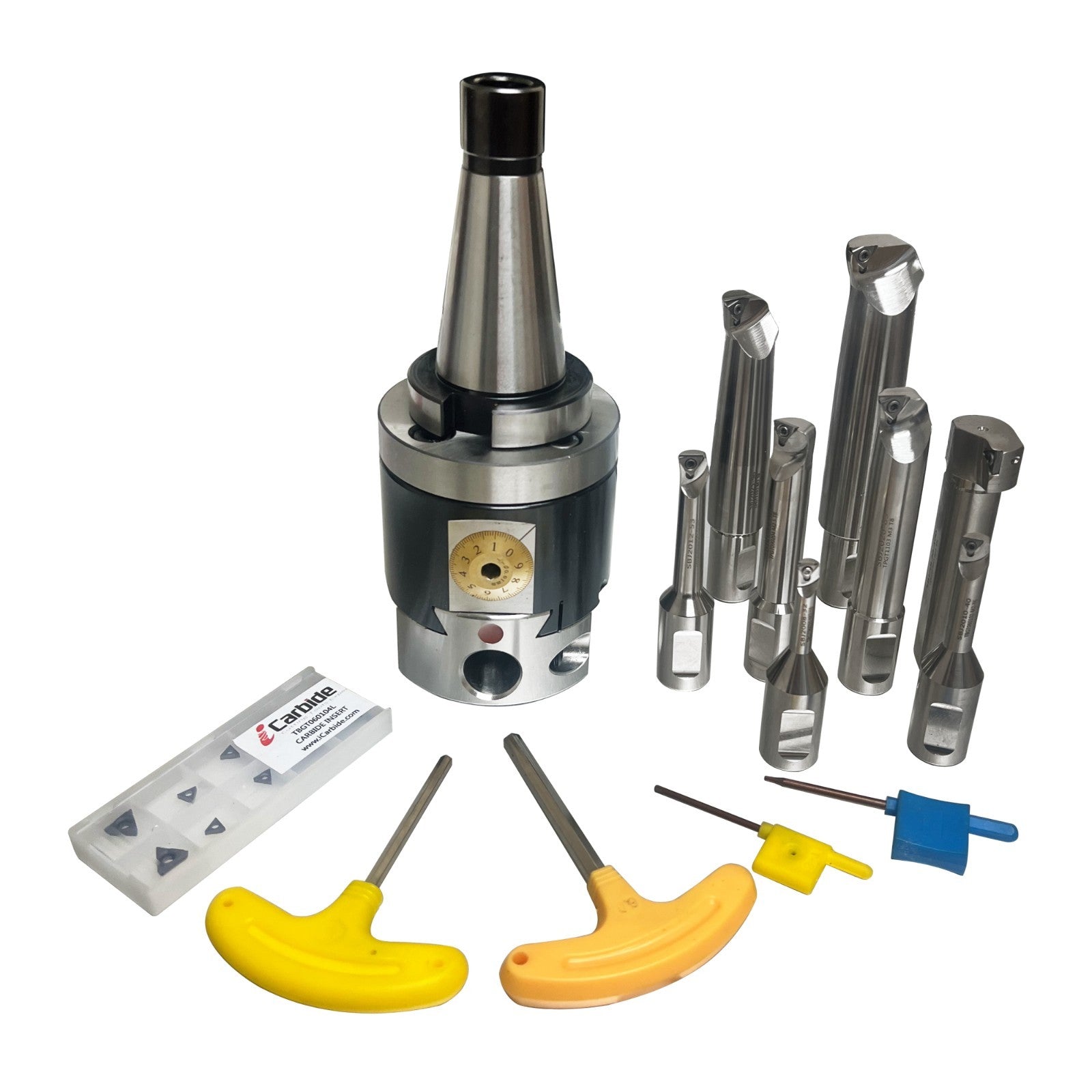 Nt40 80mm Boring Head With 8pcs 18mm Carbide Inserts 2084 Set Usa