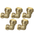 XFITTING 1" x 3/4" Push Fit Elbow 5 Pack