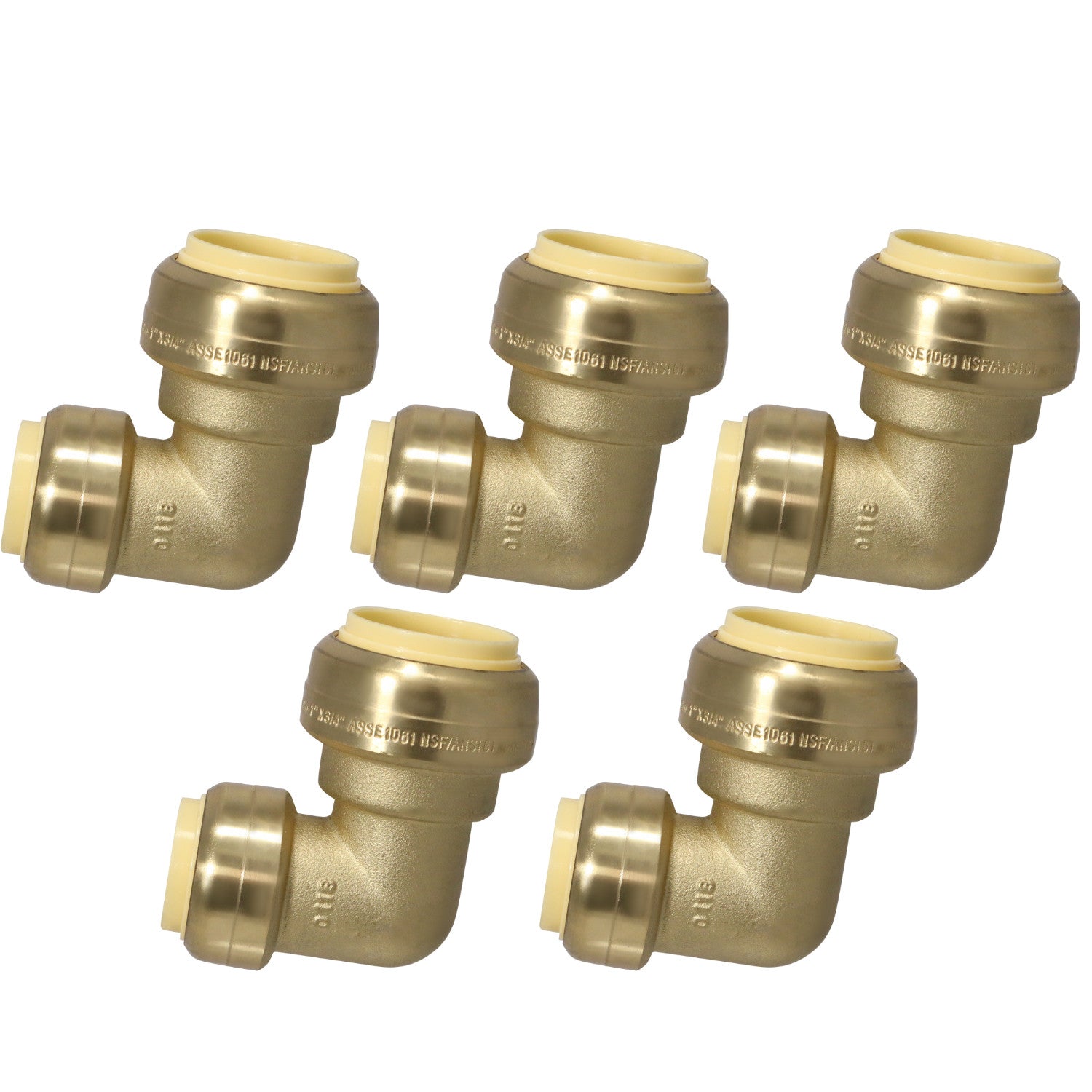 XFITTING 1" x 3/4" Push Fit Elbow 5 Pack