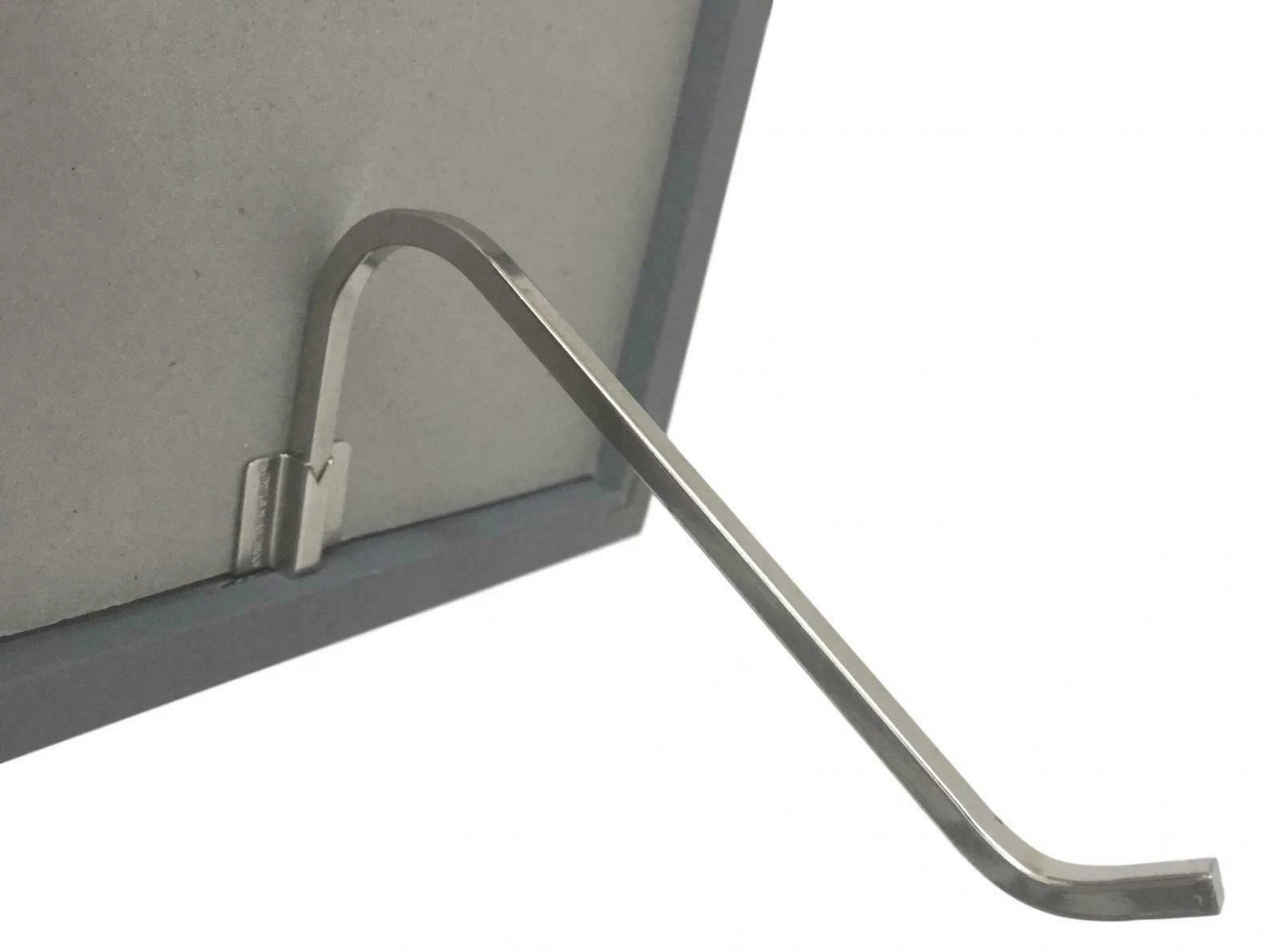 Photo Picture Frame Stand Nickel For Table Desktop - Large Curl Up &