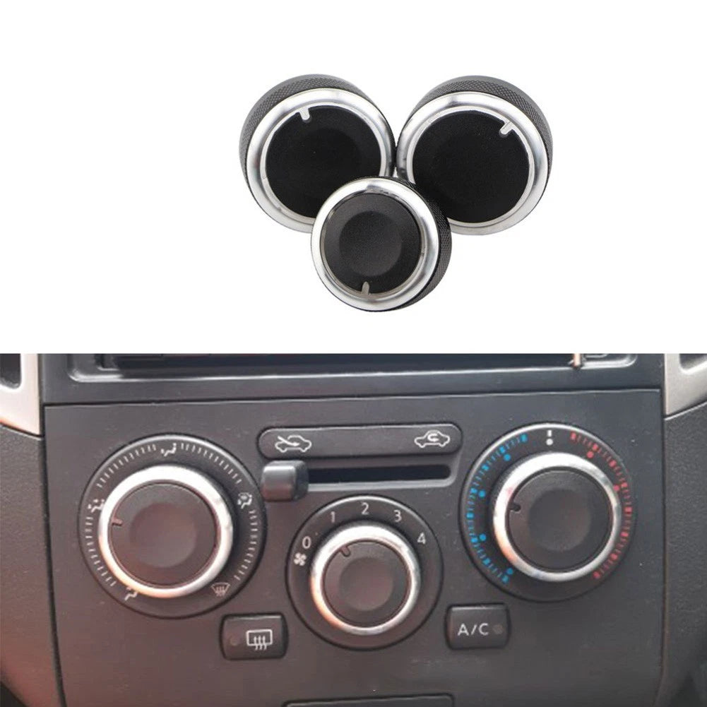 Heater Control Knob Abs And Aluminum Construction Cross-hatched Grip