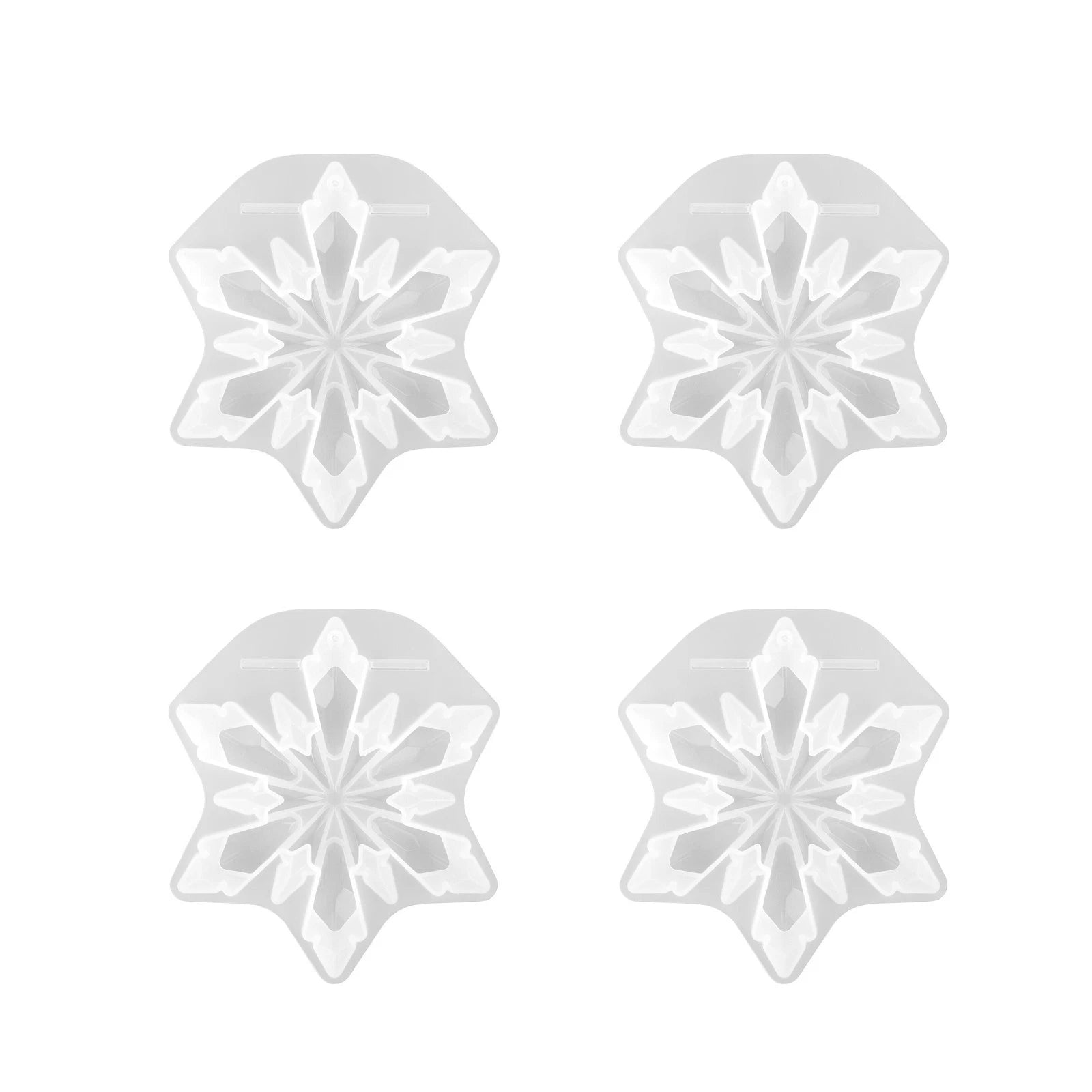 Silicone Crystal Epoxy Resin Mold Snowflake Pendant Diy Craft