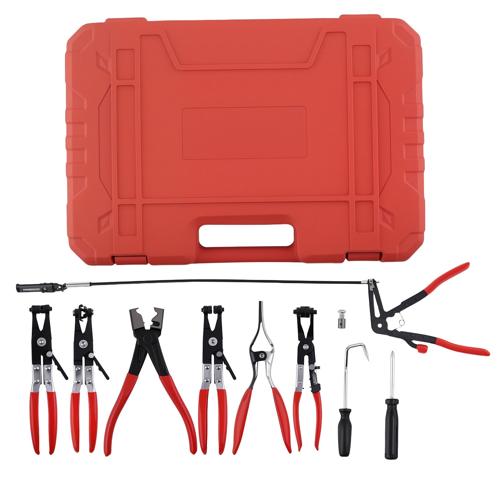 9pc Hose Clamp Pliers Set for Brake Fuel Line Spring Clamp Removal