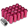 Open End M12x1.5 50mm Tall 25mm Od Pink Aluminum | Built Supply Co