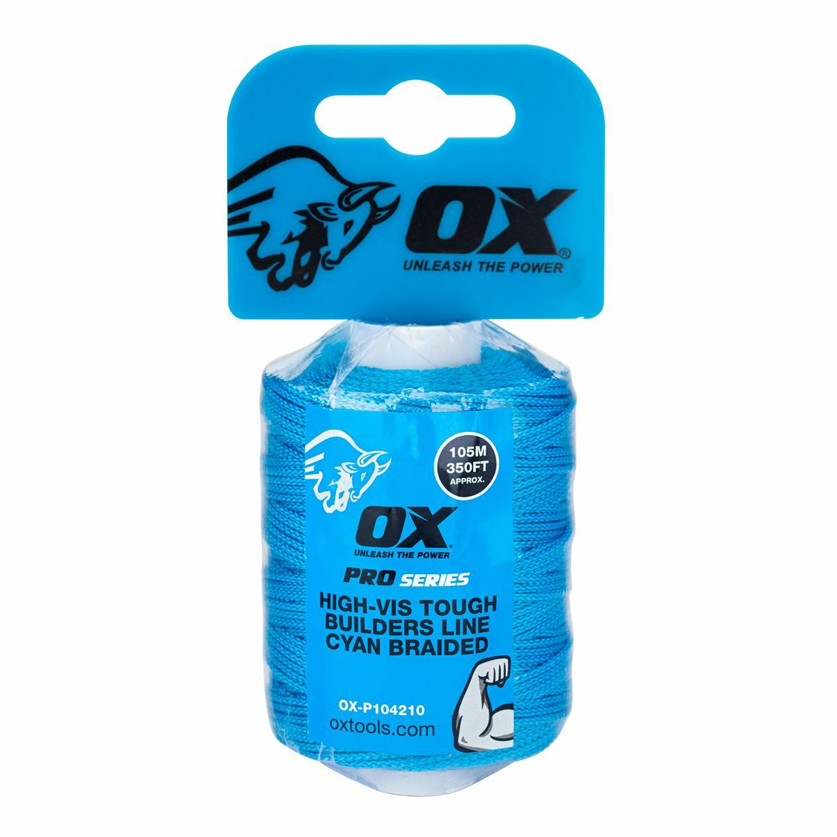 OX Tools Blue Braided Bricklayers Mason Line 105m