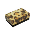 Gift Boxes Jewelry Leopard Print Cotton Filled Batting Box