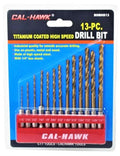 13pc Titanium Hex Shank Drill Bit Set