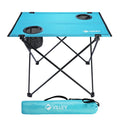 VILLEY 22-inch Portable Folding Camping Table Carry Bag 2 Cup Holder for Camping