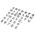 Metal Grill Body Emblem Decal Logo Trim Badge Polished Silver Text
