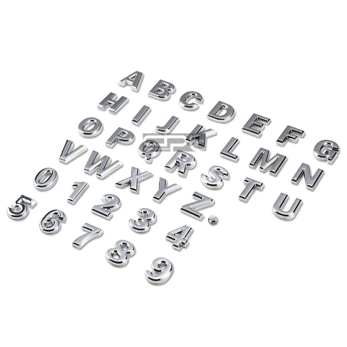 Metal Grill Body Emblem Decal Logo Trim Badge Polished Silver Text