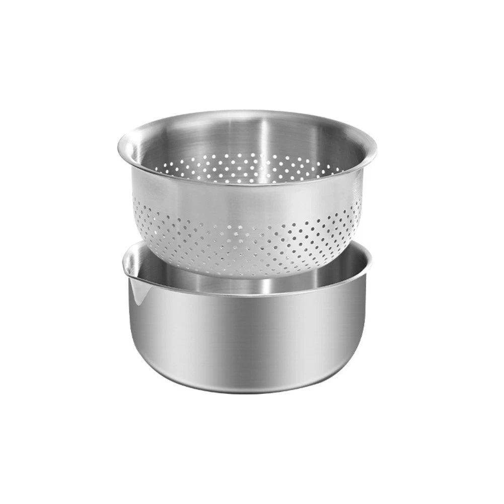Kitchen Stainless Steel Drain Basket For Washing Vegetables And