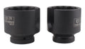 1" Dr 12PT Bi-Hex Impact Ball Joint Nut Rod Remove Socket with Slot 65/70/75mm