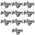 XFITTING 3/8" x 3/8" OD x 5/8" OD Compression Dual Angle Valve 10 Pack