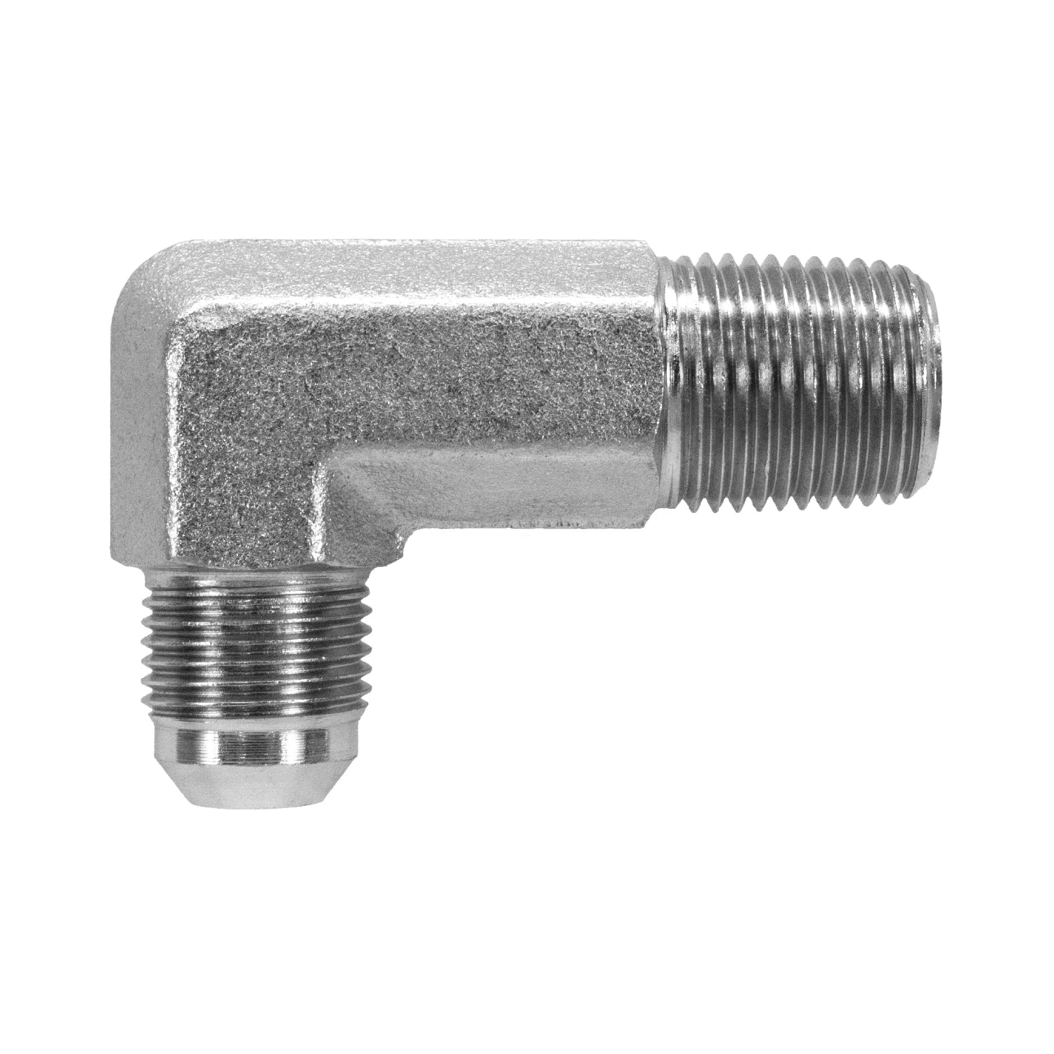 2501-L-10-08 Hydraulic Fitting 5/8" Male JIC x 1/2" Male Pipe Long 90° Elbow