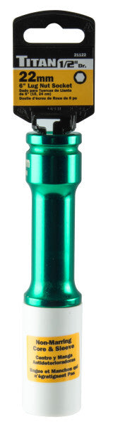 Titan Impact Lug Nut Socket 1/2-Inch Drive 22mm by Titan