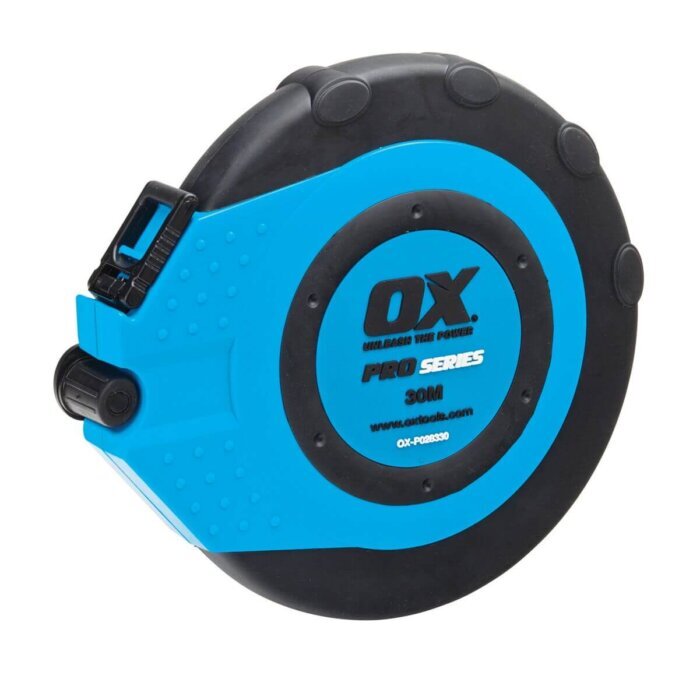 OX Tools Pro Fibreglass Closed Reel Tape 30M