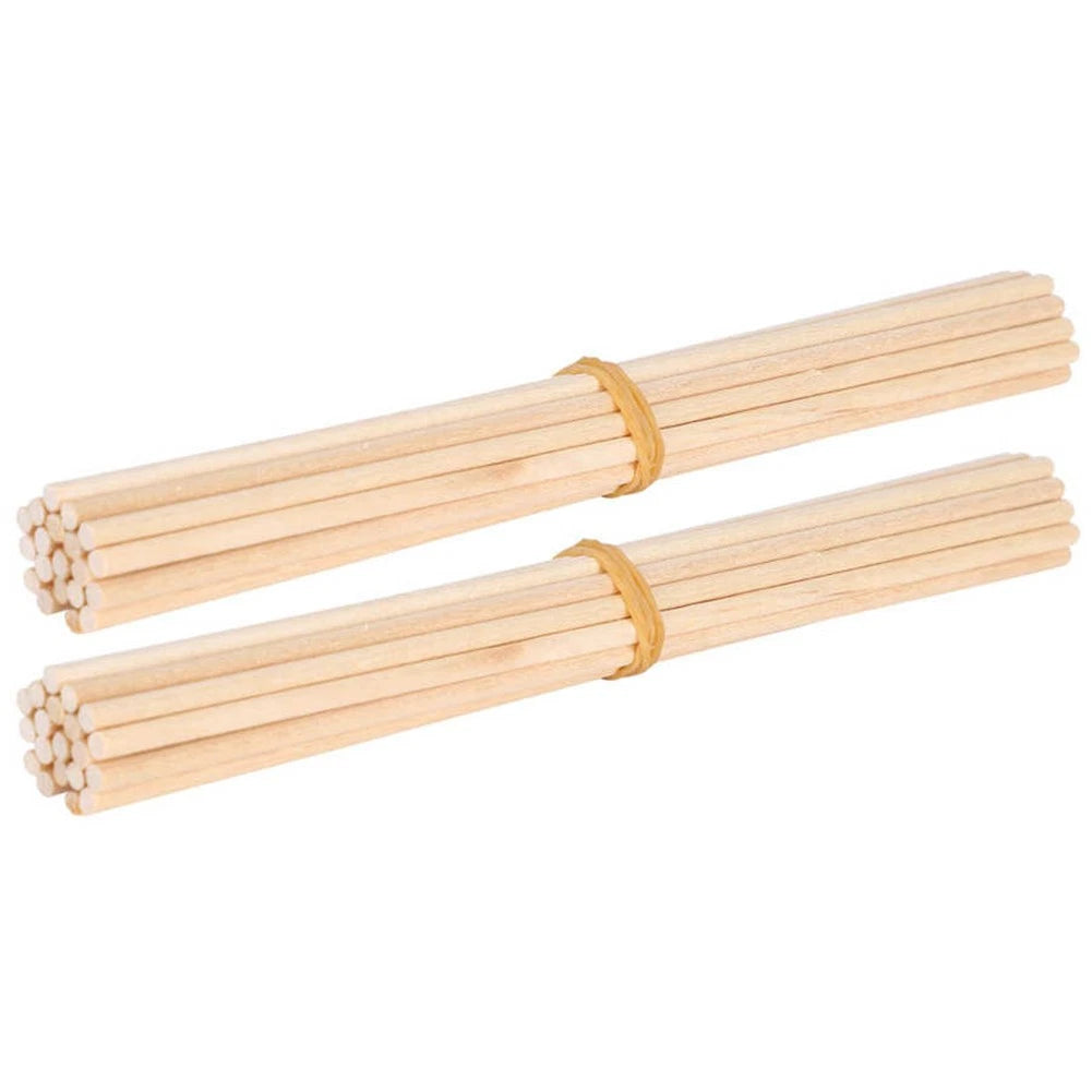40pack Wooden Sticks Round Dowel Rods Dust Shockproof Pivot Hole