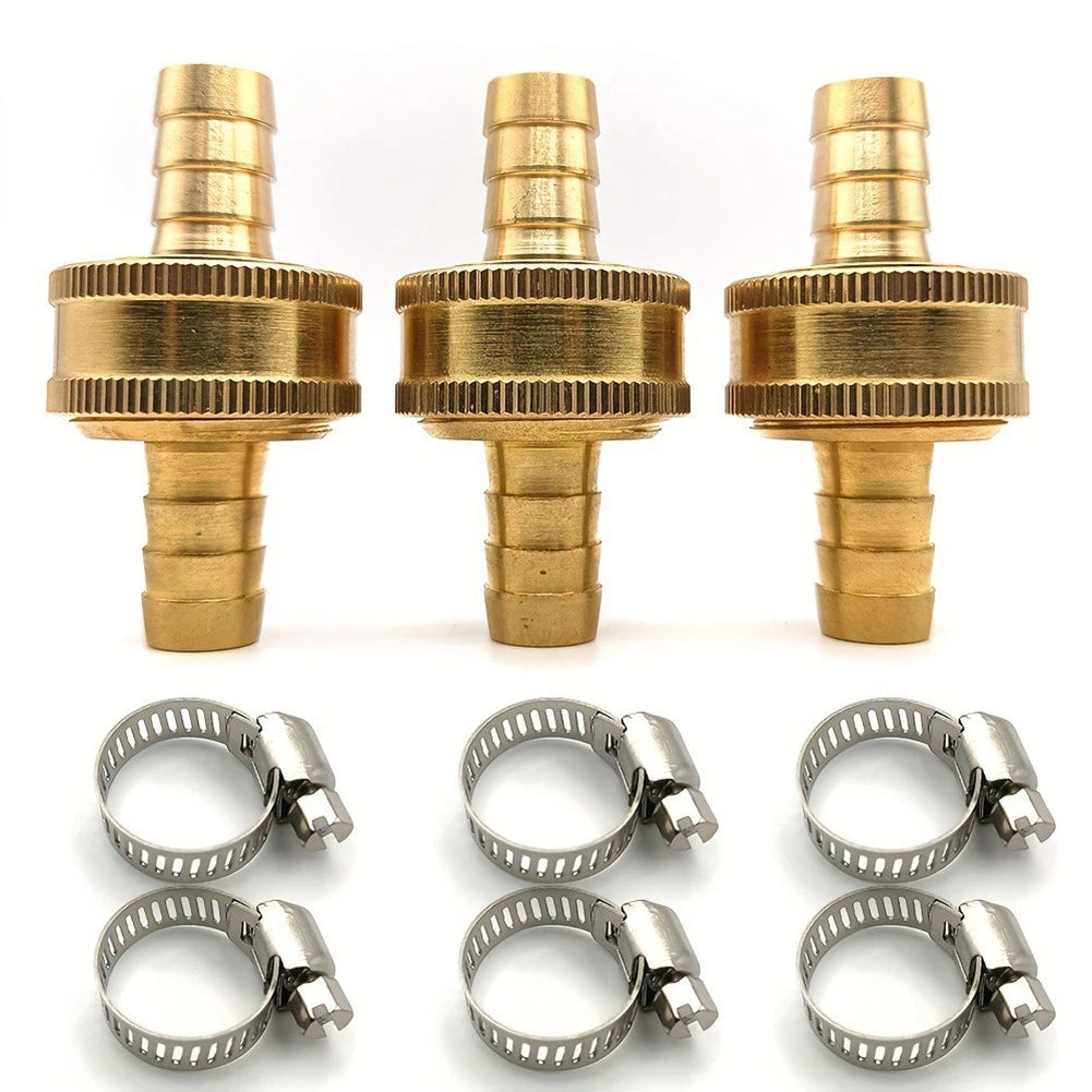 1/2 Ght Brass Garden Water Pipe Quick Connector For Standard Hose