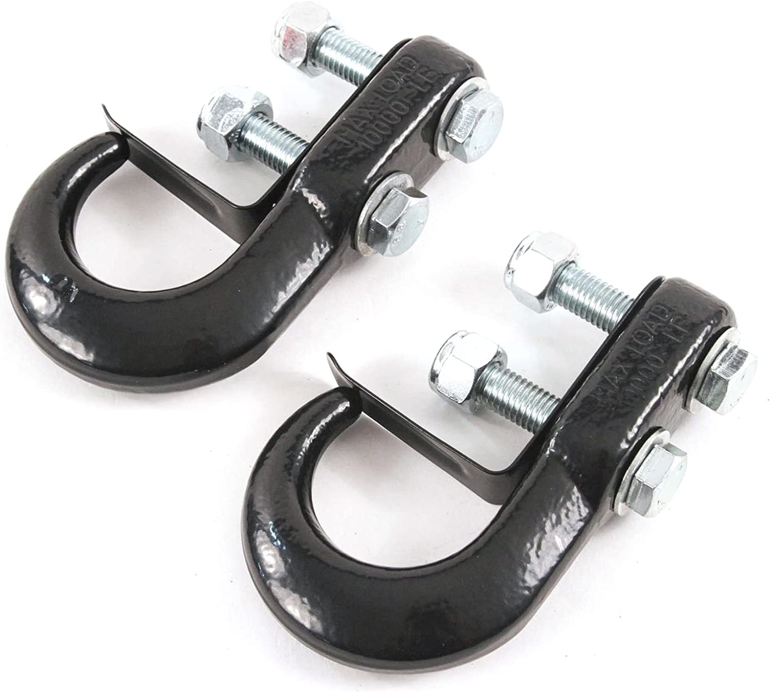 Lot TWO Universal Recovery Tow Hooks 10000lbs for Jeep Ford Dodge Chevy GMC