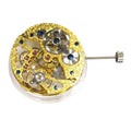 7 Jewels Golden Hollow 6497 Hand Winding Movement Watch Replacement